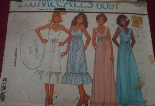 McCALL'S PATTERNS 6091  SUMMER DRESS SIZE SMALL 10 -12  COMPLETE