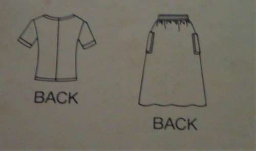 BUTTERICK PATTERN 3896 SKIRT & TOP SIZE B = 14 + 16 + 18 COMPLETE -