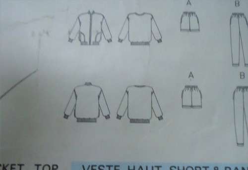 BUTTERICK PATTERN 4473 LADIES TRACKSUIT,- SHORTS-PANTS  SIZE XS-S-M ( 4 - 14) COMPLETE