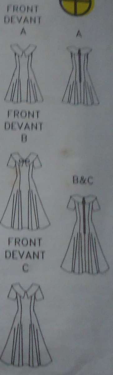 BUTTERICK PATTERN 6103 FITTED & FLARED DRESS + COLLAR  SIZE 6 + 8 + 10 + 12 COMPLETE & UNCUT