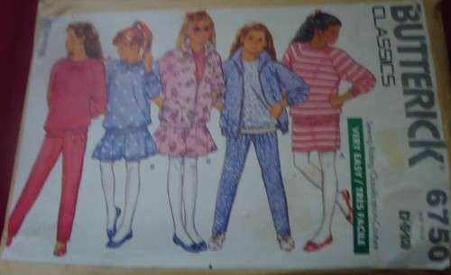 BUTTERICK PATTERN 6750 GIRLS JACKET-TOP-SKIRT-PANTS SIZE 7+ 8 + 10  YEARS SEE LISTING