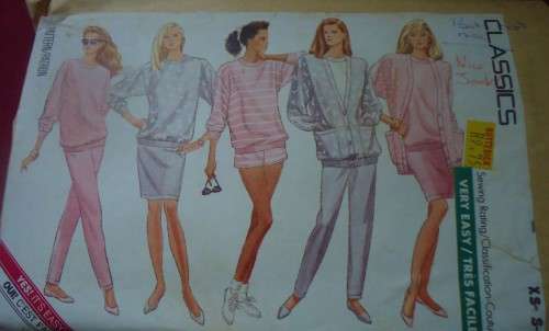 BUTTERICK PATTERN 6817 JACKET-TOP-SHORTS-PANTS-SKIRT SIZE XS-S-M = 6-14 COMPLETE