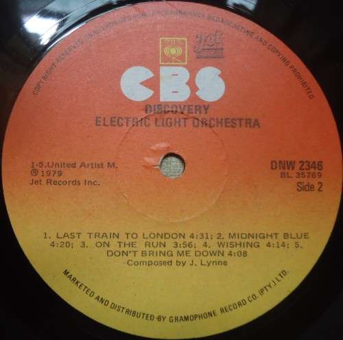 ELECTRIC LIGHT ORCHESTRA - DISCOVERY - 1979 CBS GATEFOLD VINYL LP DNW 2346 WITH INNER SLEEVE