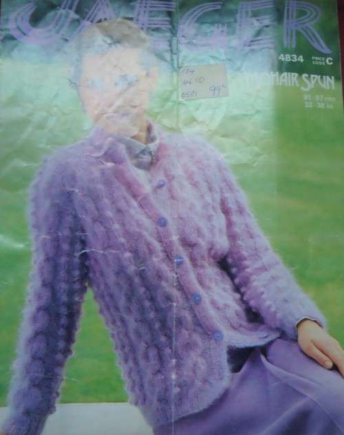 JAEGER# 4834   MOHAIR CARDIGAN TO FIT 32 - 38" OR 81 -97 CM BUST