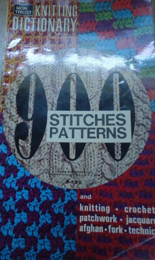 MON TRICOT KNITTING DICTIONARY - 900 STITCHES PATTERNS - 164 A4 PAGES