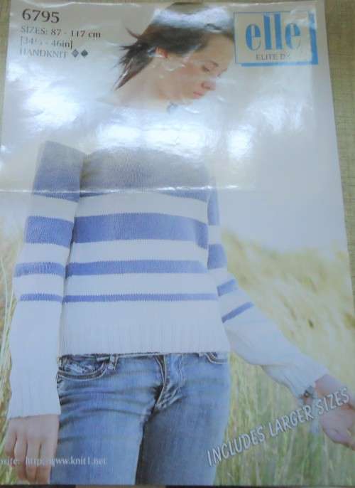 ELLE # 6795  SENSATIONAL STRIPES SIZES 87 - 117 CM