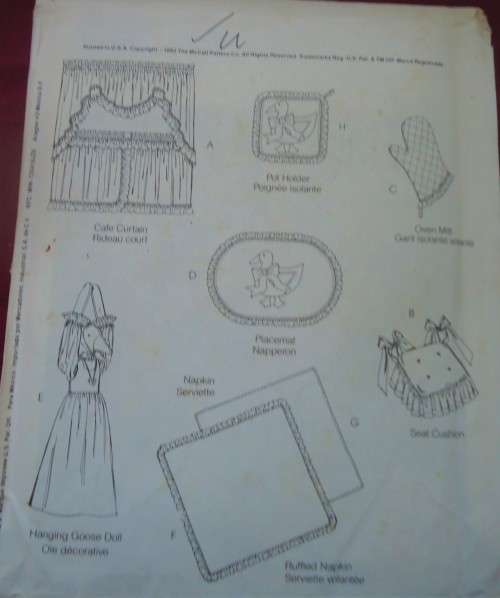 McCALLS CRAFTS  #5794  DECORATIVE HOME TRIMS COMPLETE & UNCUT