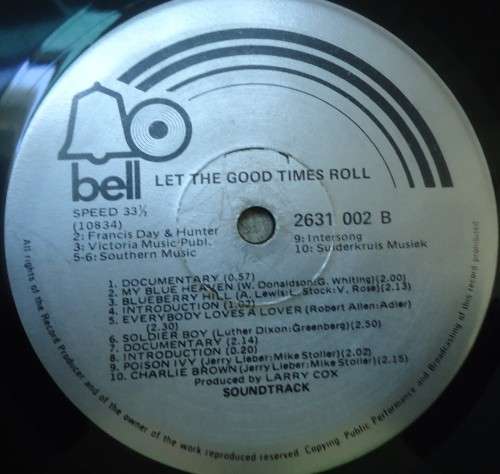 LET THE GOOD TIMES ROLL-  BELL DOUBLE VINYL GATEFOLD LP SET - 2631 002