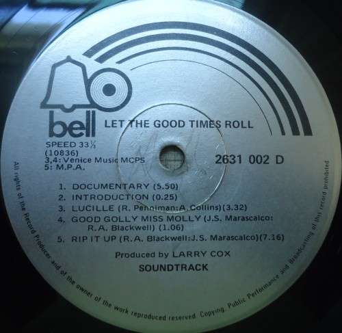LET THE GOOD TIMES ROLL-  BELL DOUBLE VINYL GATEFOLD LP SET - 2631 002