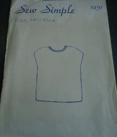 SEW SIMPLE PATTERNS NO 1251 LADIES TOP SIZE 38"- COMPLETE