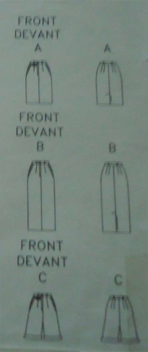 VOGUE CLASSIC PATTERNS 7865 `SKIRT & SHORTS`  SIZE 12 + 14 + 16 COMPLETE & PARTLY CUT