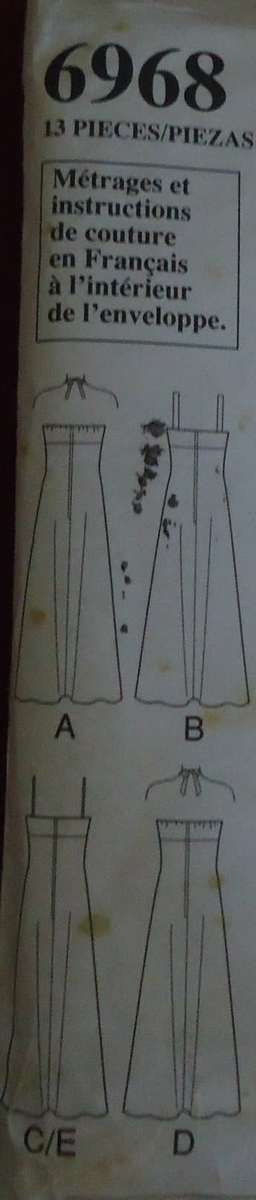 NEW LOOK PATTERNS 6968 SUMMER/EVENING  DRESS VARIATIONS  FIVE SIZES IN ONE 8 - 18  COMPLETE & UNCUT