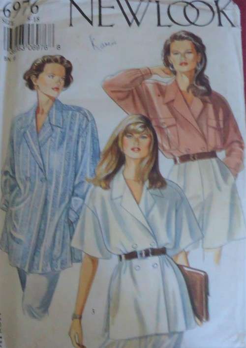 NEW LOOK PATTERNS 6976 SHIRTS- 6 SIZES IN ONE 8 - 18 COMPLETE-NO SEWING INSTRUCTIONS
