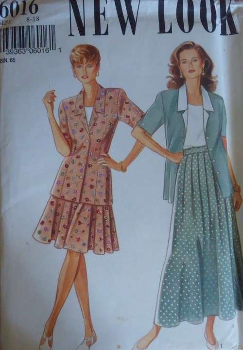 NEW LOOK PATTERNS 6016 -6 SIZES IN ONE - 8 -18  - COMPLETE-UNCUT-F/FOLDED