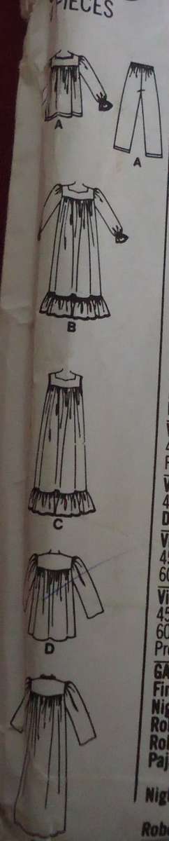 SIMPLICITY PATTERN 8748 NIGHTGOWN & PJS SIZE L - XL ( 18 - 24) COMPLETE & UNCUT
