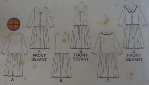 BUTTERICK PATTERN 4813 COLLARED HIPSTER DRESS SIZE 6 + 8 + 10 COMPLETE-UNCUT-F/FOLDED