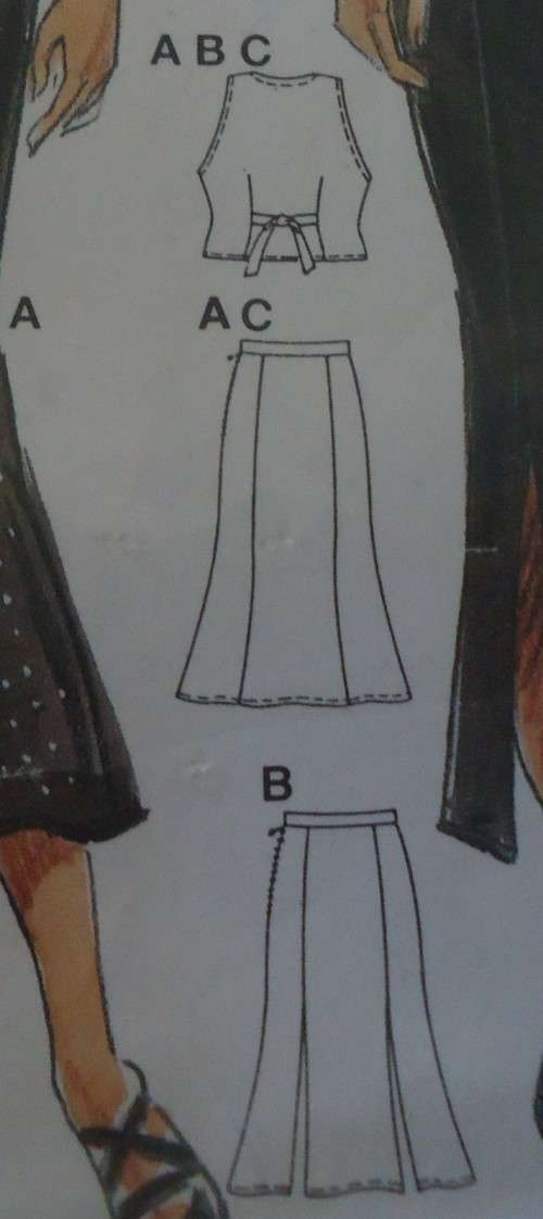 BURDA 4136 SKIRT & WAISTCOAT SIZES 8 - 18 COMPLETE