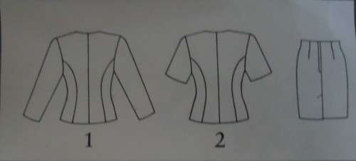 STYLE PATTERNS 2122 JACKET TOP SIZE A = 6 - 16 NO SKIRT PATTERN SUPPLIED