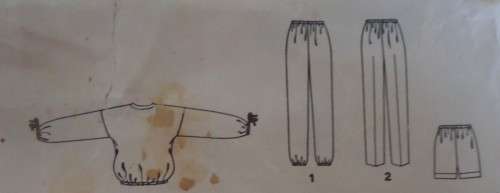 STYLE PATTERNS 2710 DRAWSTRING TOP AND ELASTIC PANTS & SHORTS SIZE 10 BUST 83 CM COMPLETE