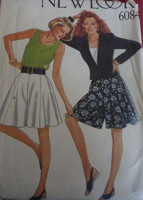 NEW LOOK PATTERNS 6084 -SKIRT & SHORT JACKET SIX SIZES IN ONE 8 - 18 -COMPLETE