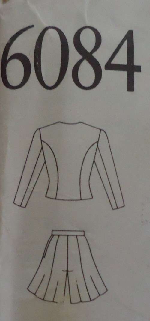 NEW LOOK PATTERNS 6084 -SKIRT & SHORT JACKET SIX SIZES IN ONE 8 - 18 -COMPLETE