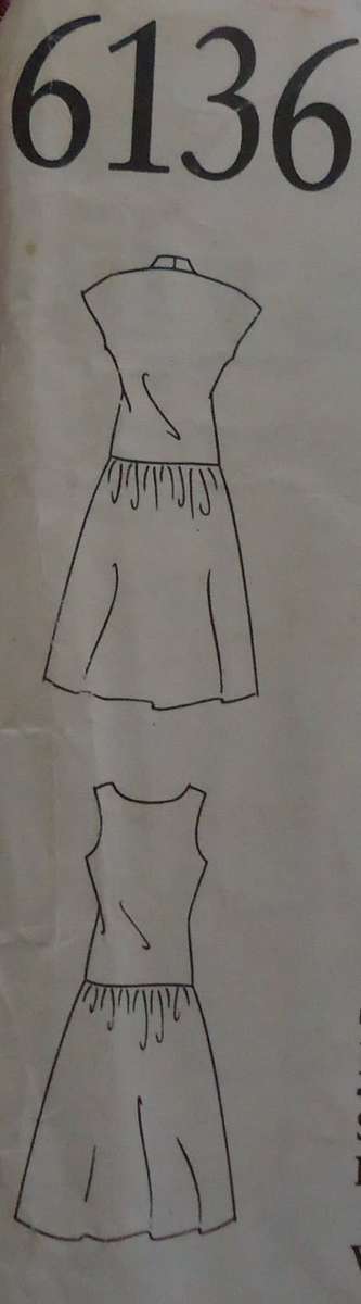 NEW LOOK PATTERNS 6136-6 SIZES IN ONE- HIPSTER DRESS - KNITTED FABRICS SIZES 8 - 18 - COMPLETE