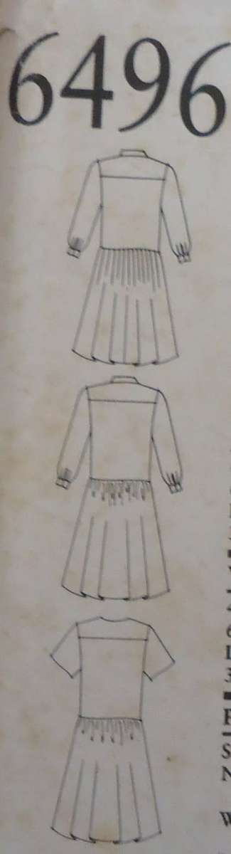 NEW LOOK PATTERNS 6496 SKIRT/BLOUSE SIZES 8 - 20   COMPLETE