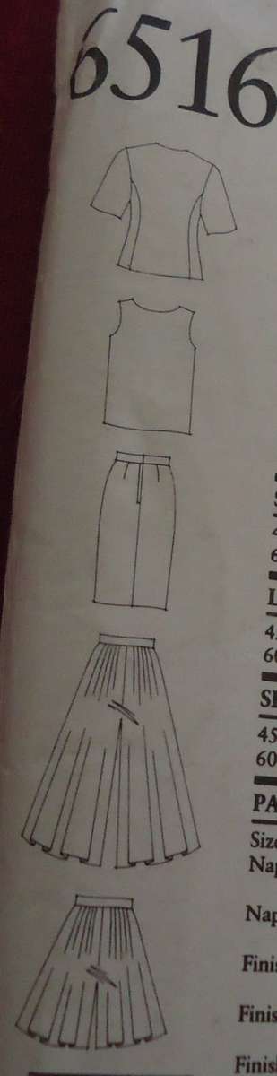 NEW LOOK PATTERNS 6516 -CULOTTES-TOP-JACKET SEVEN SIZES IN ONE 6 -18 COMPLETE