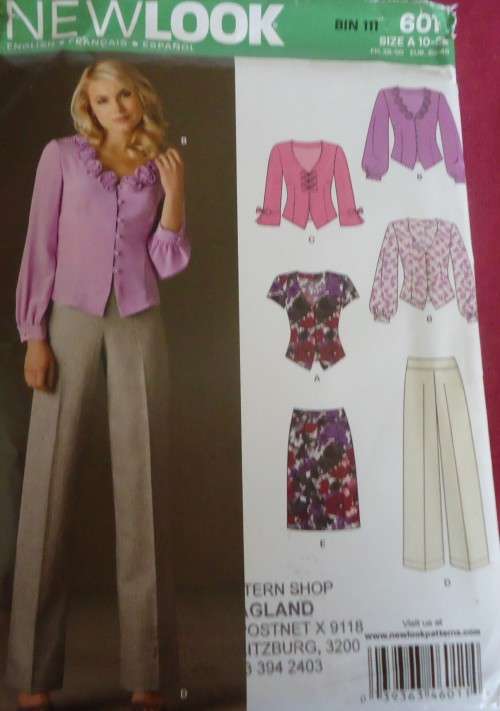 NEW LOOK PATTERNS 6011 STUNNING TOPS & PANTS SIZES 10 - 22  COMPLETE &  UNCUT