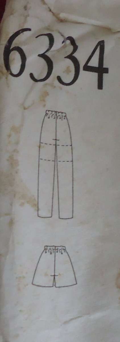 NEW LOOK PATTERNS 6334 SHORTS-PANTS SIZES 8 - 18 COMPLETE