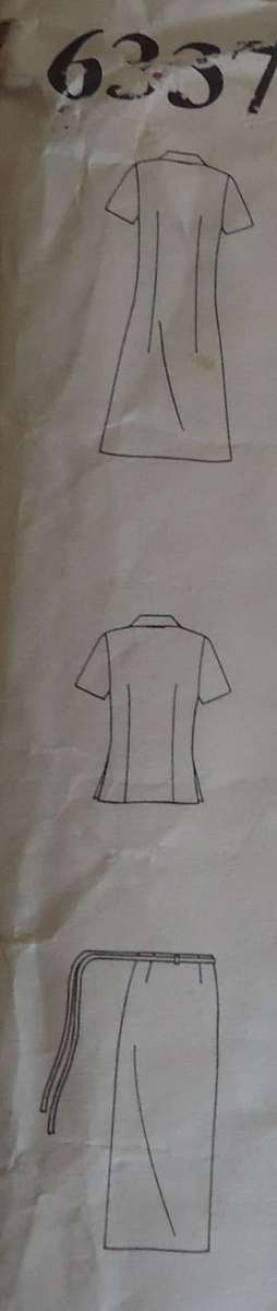 NEW LOOK PATTERNS 6337 FRONT BUTTON DRESS, TOP & WRAP SKIRT SIZES 8 - 18 COMPLETE