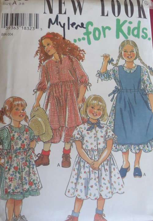 NEW LOOK PATTERNS 6456 KIDDIES DRESS & PINAFORE SIZES 3 - 8 YEARS COMPLETE