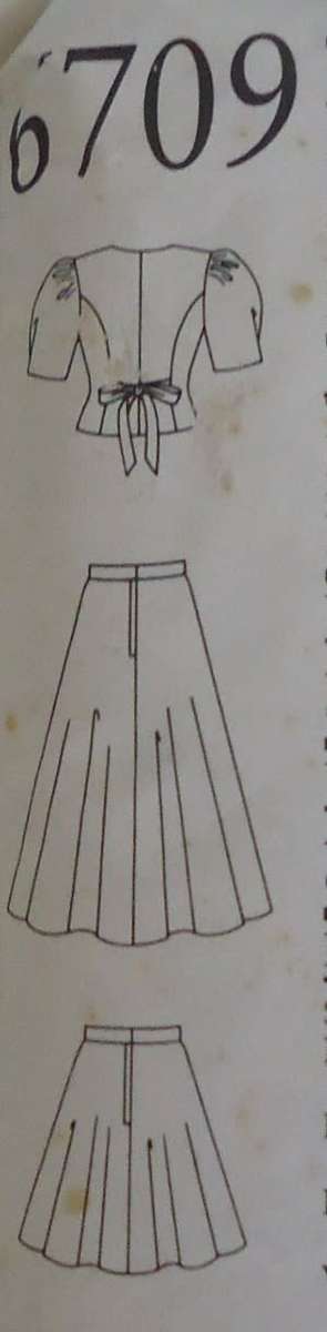 NEW LOOK PATTERNS 6709 TIEBACK TOP & SKIRT  SIZES 8 - 18 COMPLETE