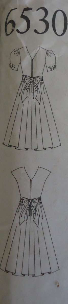 NEW LOOK PATTERNS 6530 FITTED DRESS WITH FLARED SKIRT & BACK BOW SIZES 6 - 18 SEE LISTING