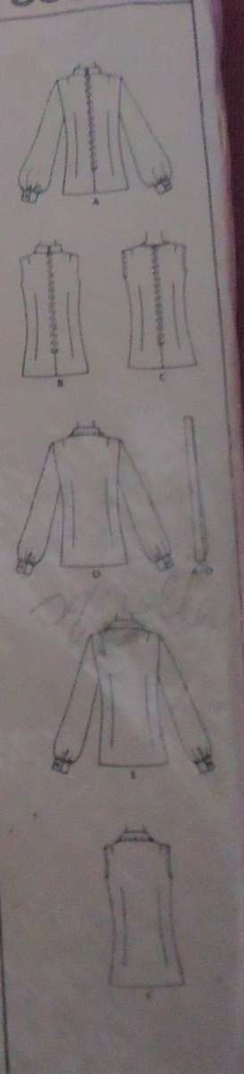 McCALL'S PATTERN 3550 SET OF TOPS SIZE 16 - BUST 38" COMPLETE