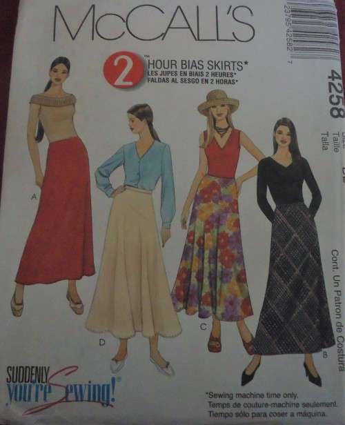 McCALL'S PATTERN 4258 SET OF SKIRTS SIZE BB = 8-10-12-14 SEE LISTING