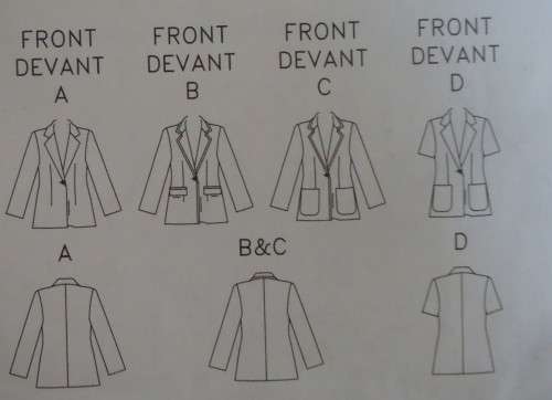 BUTTERICK  PATTERN B4138  SET OF JACKETS SIZE 14-16-18 COMPLETE