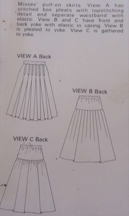 KWIK SEW PATTERNS 1854  SKIRT SIZES XSMALL-SMALL-MEDIUM-LARGE-XLARGE - COMPLETE