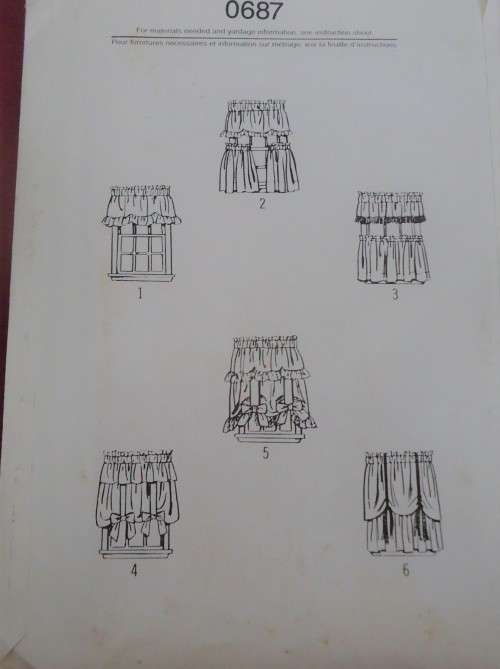SIMPLICITY DECORATOR 0687 WINDOW DRESSINGS COMPLETE & UNCUT
