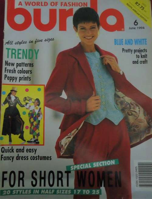 BURDA - MODERN FASHION MAGAZINE JUNE 1994-ALL PATTERNS & INSTRUCTIONS INC 140 PG