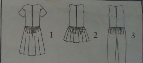 STYLE PATTERNS 2034 DRESS WITH LOWERED WAIST & JUMPSUIT SIZE A = 8 - 18 COMPLETE