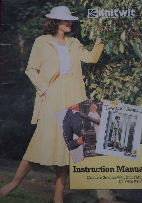 KNITWIT INSTRUCTION MANUAL - CREATIVE SEWING WITH  KNIT FABRICS - COMPLETE - 64 A4 PAGES