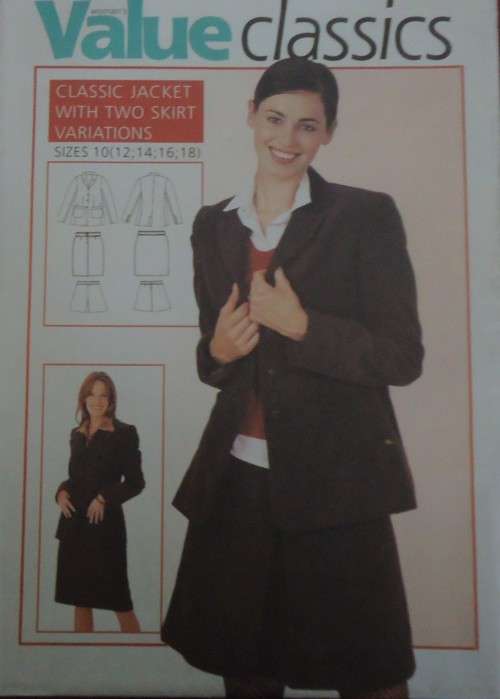 VALUE CLASSICS PATTERNS  `CLASSIC JACKET WITH TWO SKIRT VARIATIONS` SIZES 10, 12 14, 16, 18