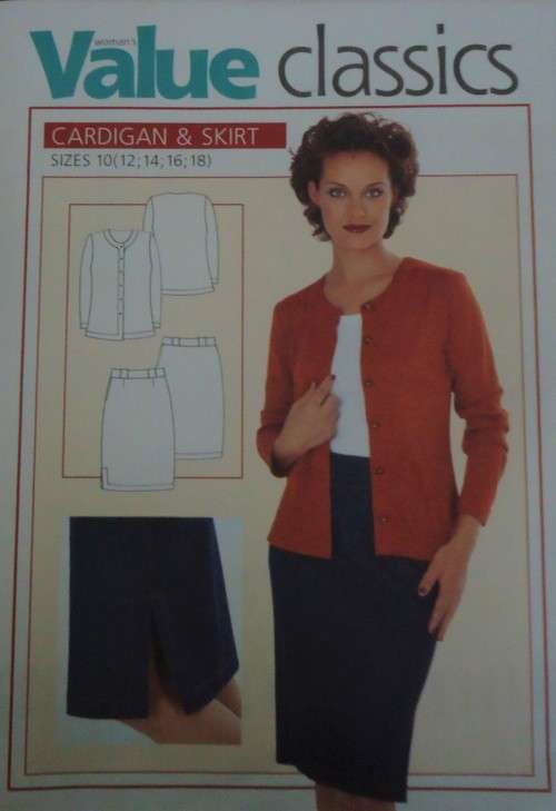 VALUE CLASSICS PATTERNS  `CARDIGAN AND SKIRT` SIZES 10, 12 14, 16, 18