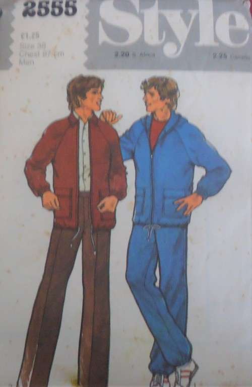STYLE PATTERNS 2555 MEN'S HOODIE & CASUAL WEAR    SIZE 38" - SEE LISTING