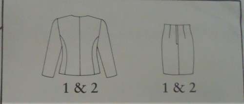 STYLE PATTERNS 2123 CONTRAST CO-ORDINATES STUNNING JACKET & SKIRT SIZES A = 6 - 16 COMPLETE