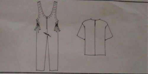STYLE PATTERNS 1924 MATERNITY DUNGAREES & T- SHIRT SIZE 8 - 20 - CUT TO 14 COMPLETE