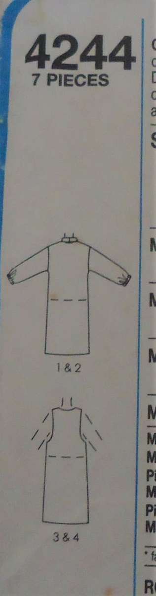 STYLE PATTERNS 4244 GIRLS PINAFORE DRESS  SIZE H = 7 + 8 + 10 YEARS COMPLETE