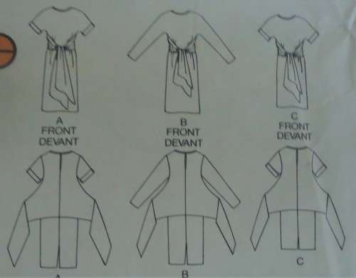 BUTTERICK PATTERN 3219 LOOSE FITTING PULLOVER STRAIGHT DRESS SIZE 12-14-16 COMPLETE