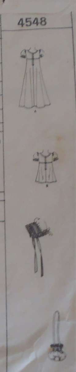 McCALL'S PATTERNS 4548 LAURA ASHLEY GIRLS BONNET, BAG & DRESS SIZE 6 YEARS BREAST 64 CM  COMPLETE